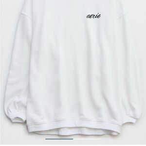 Aerie oversized white crew sweatshirt